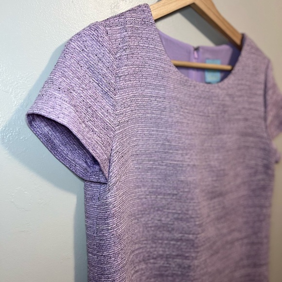 Cece Cynthia Steffe Kayte Lilac Tweed Dress - Picture 7 of 14